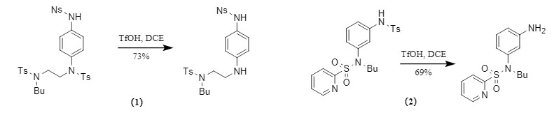 Ts保護基の選択的除去