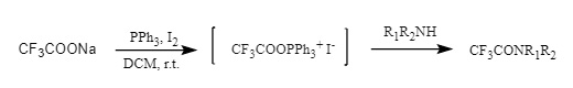 アシルオキシホスホニウム塩のTfaへの導入